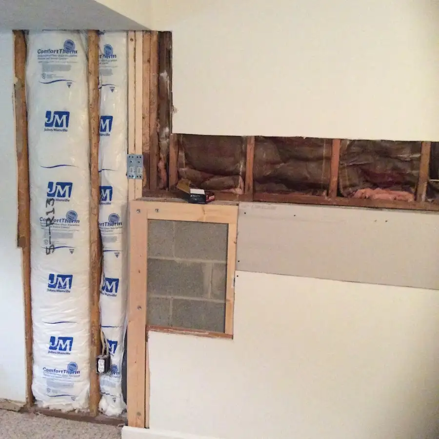 Wall insulation replacement during Contents Cleaning & Restoration in Whitemarsh
